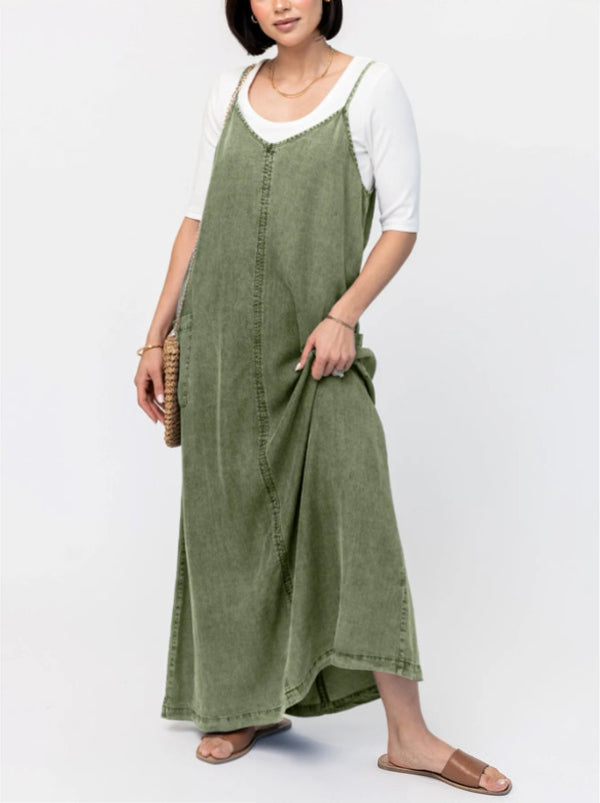 🔥VENTE 49%🔥Robe maxi pull en jean pour femme
