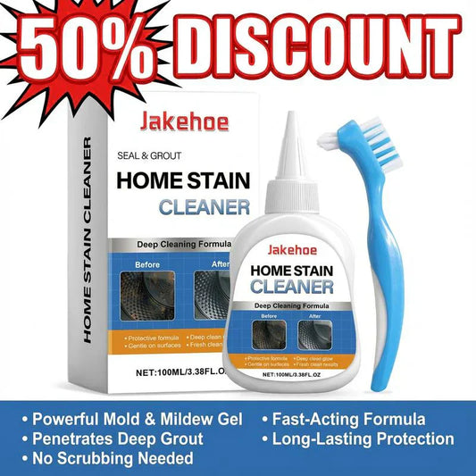 🔥VENTE LIMITÉE 50 % DE RÉDUCTION !!💥Gel anti-moisissure avec brosse à récurer – Nettoyant puissant contre les taches de moisissure pour joints de lave-linge, joints de douche, joints de carrelage et salle de bain