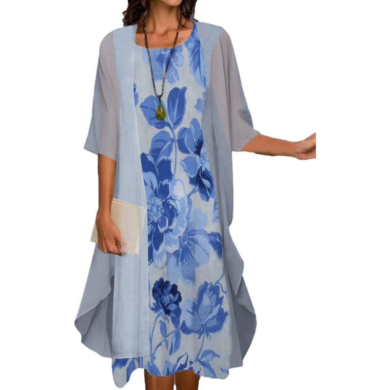 Ensemble de robe élégante à imprimé floral pour femmes