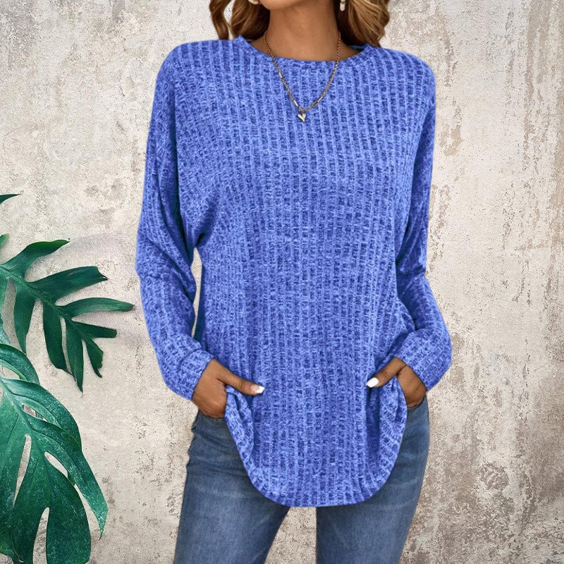 🌸Pull Tricot Manches Longues Décontracté - Mix Coton Doux, Coupe Large & Plusieurs Coloris !
