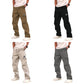 Pantalon cargo droit à multiples poches pour homme
