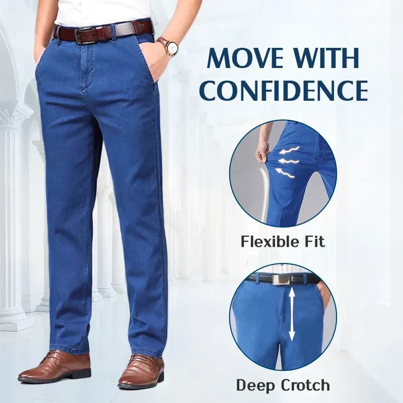 🔥 Hot Sales -50% OFF🔥 Jeans taille haute à coupe droite pour hommes