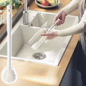 Brosse à long manche 3 en 1 pour nettoyage de gobelets