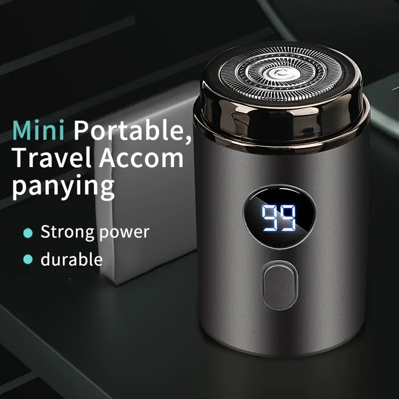 ⚡🪒 PROMO FLASH 50% ! Rasoir Électrique Mini Portable – 15 Lames Turbo Inox, 7200 tr/min, Double Anneau 3D, Usage Sec/Humide, Recharge USB, Autonomie 60min ✨