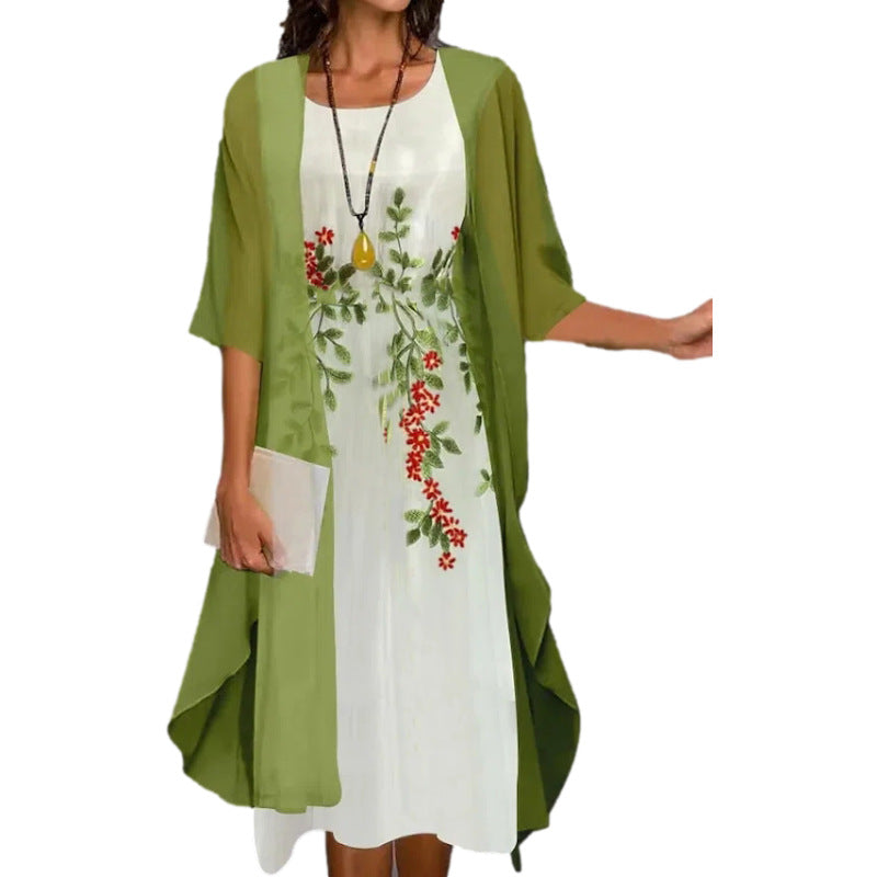 Ensemble de robe élégante à imprimé floral pour femmes