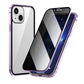 🔥👉Coque magnétique pour iPhone avec verre de confidentialité et métal