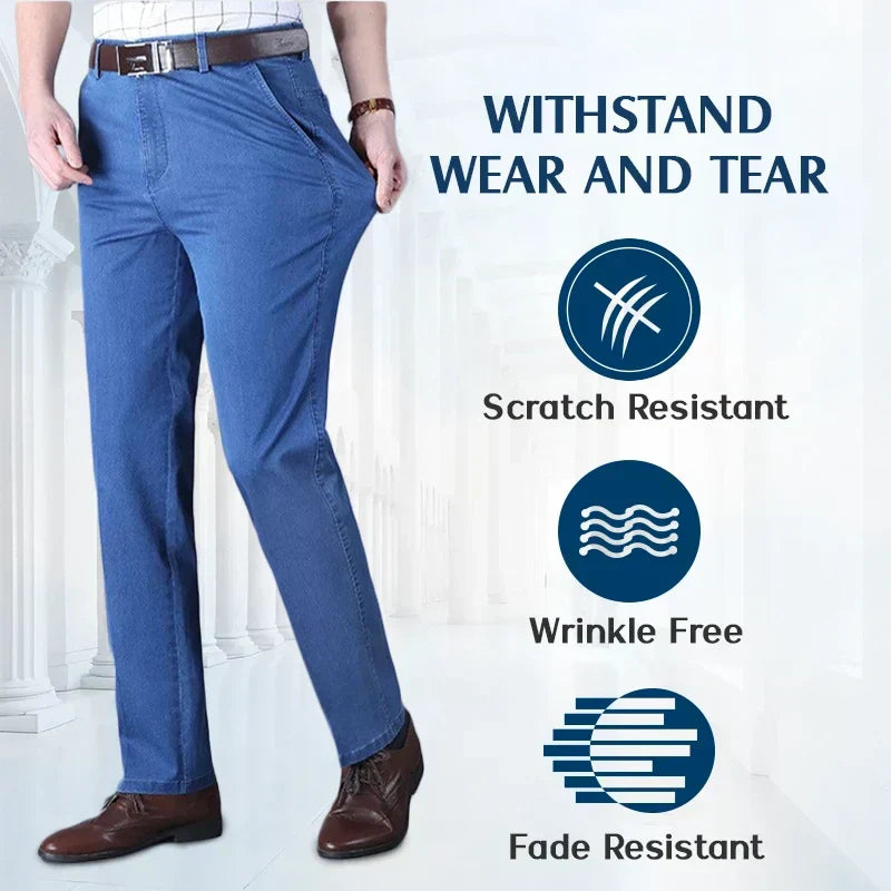 🔥 Hot Sales -50% OFF🔥 Jeans taille haute à coupe droite pour hommes