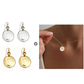 Boucles d'oreilles pendantes vintage en métal martelé