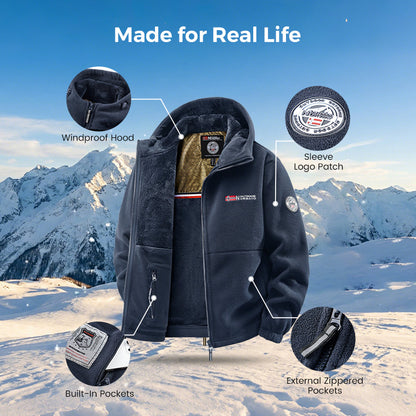🔥🧥 50 % de réduction ⚡ Veste unisexe chauffante au graphène 2026 – Capuche, poches intérieures & broderie exclusive ! 🌬️✨