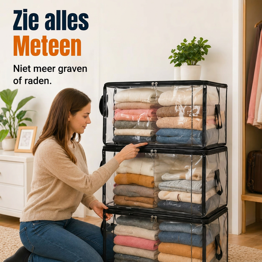 🔥Offre à durée limitée : 50 % de réduction 📦Grand sac de rangement transparent en plastique épais et résistant pour vêtements, déménagement et stockage