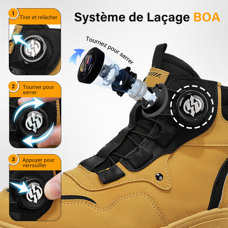 ⏳Offre spéciale à durée limitée⏰ Chaussures de travail pour hommes à boucle pivotante pour l'extérieur (imperméables, antidérapantes, confortables et respirantes)