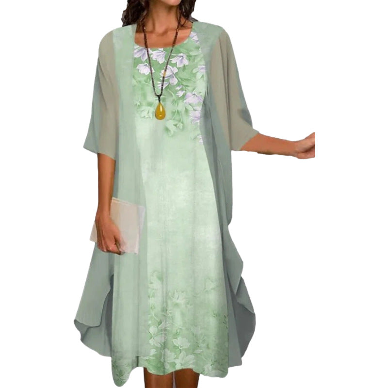 Ensemble de robe élégante à imprimé floral pour femmes