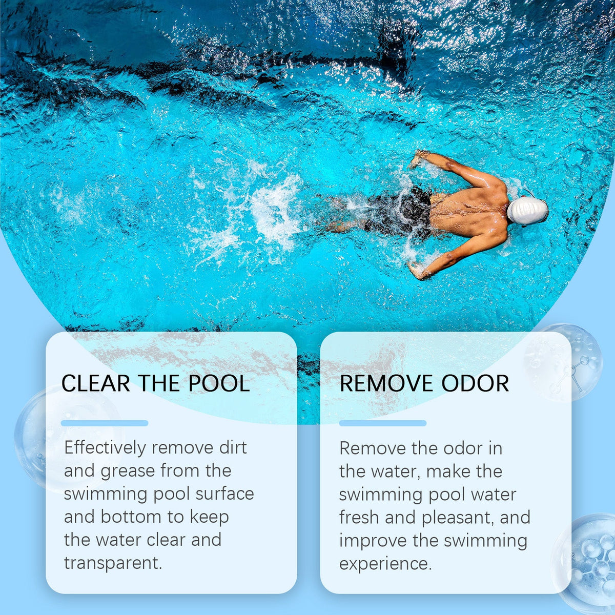 Pastilles nettoyantes pour piscines, pour une eau cristalline