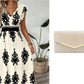 🎑👗 PROMO FLASH 50% ! Robe Longue Femme Imprimé Baroque – Col en V, Taille Haute, Tissu Fluide, 5 Couleurs, Style Bohème Chic 🌸