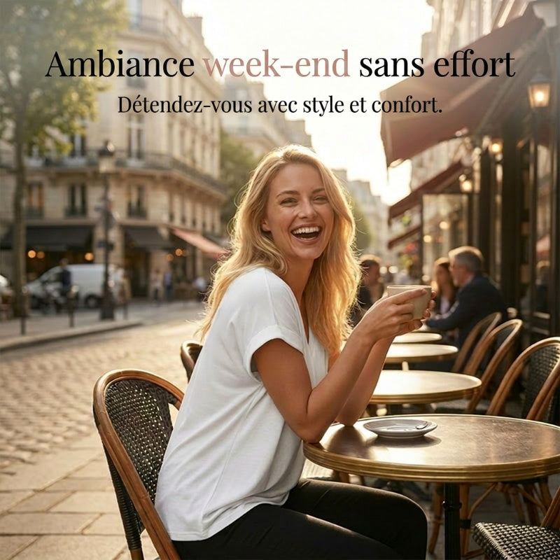 Haut ample à manches courtes avec plis inversés dans le dos