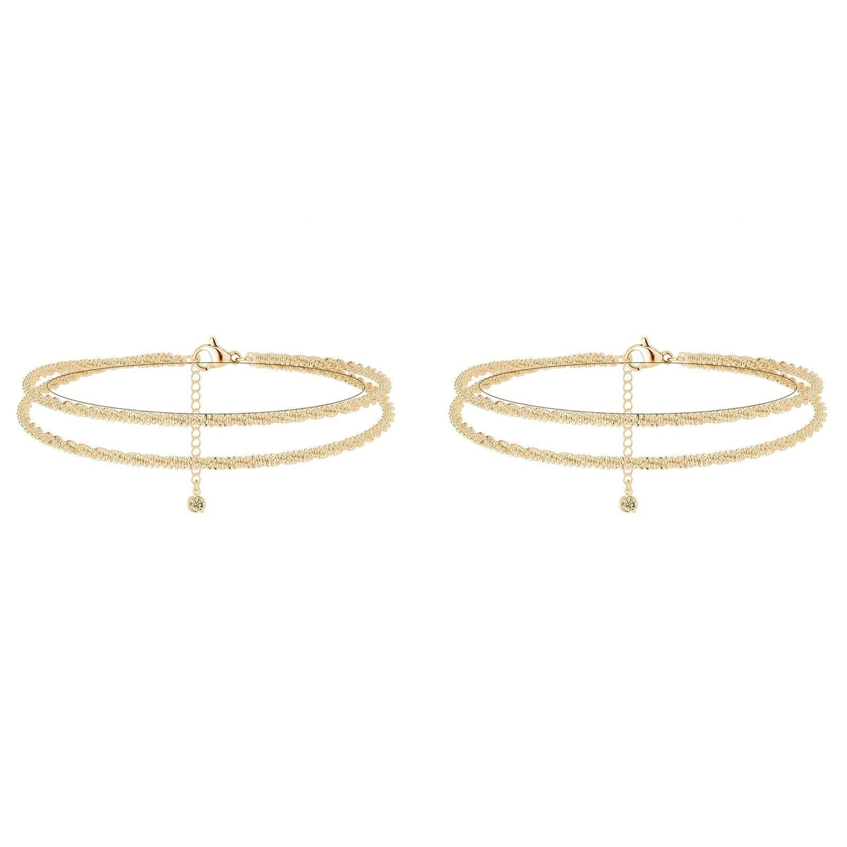 💜Délicat bracelet de cheville étanche en couches