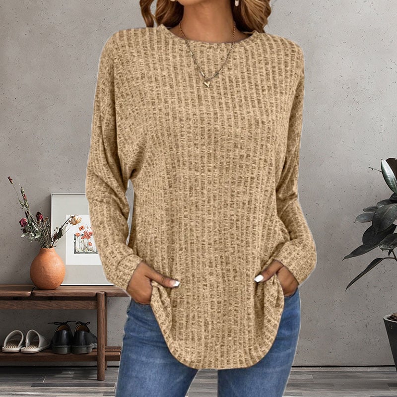 🌸Pull Tricot Manches Longues Décontracté - Mix Coton Doux, Coupe Large & Plusieurs Coloris !