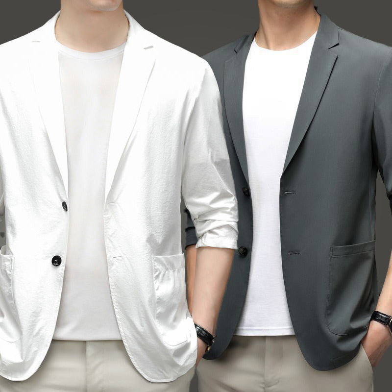 📢📢70 % de réduction !! ⏰✨️Matériaux préférés🔥Veste de costume légère d'été pour homme