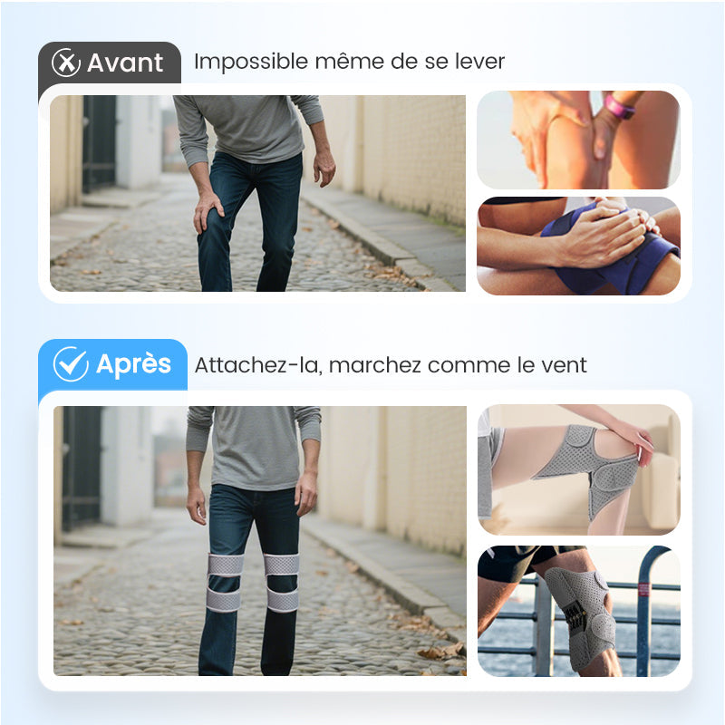 Genouillère ajustable de protection du genou pour le sport