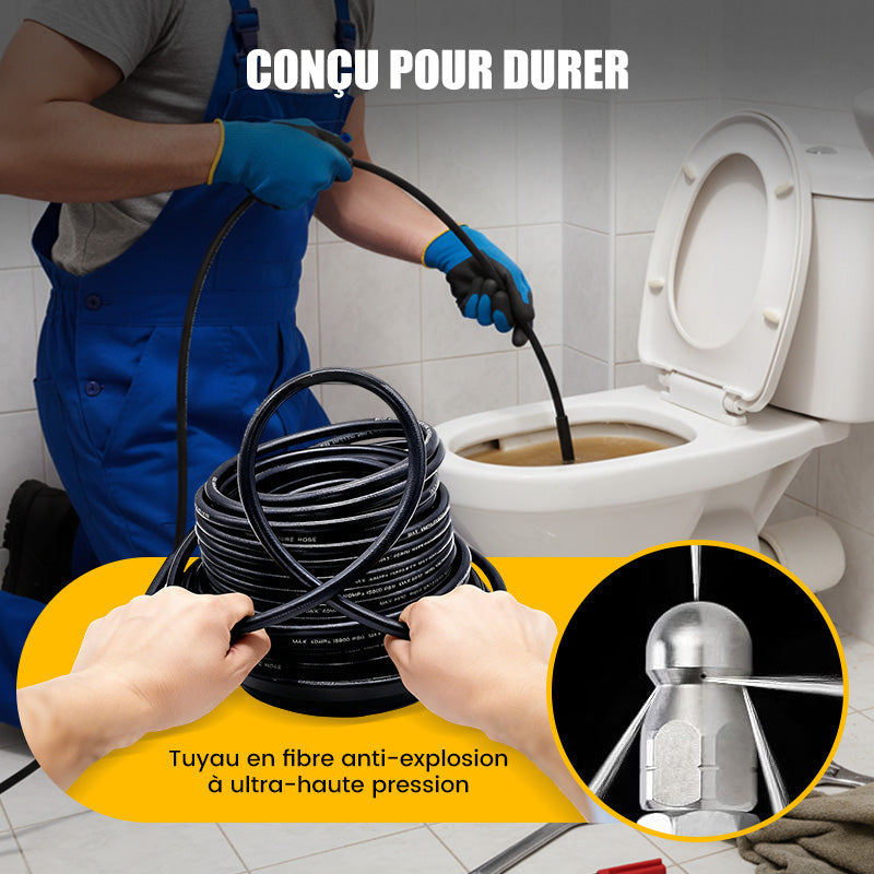 💎 -50% ! 💎 Kit de Nettoyage Haute Pression 5800 PSI – Débouche Canalisations, Éviers & Toilettes en Quelques Secondes ! 🚿⚡
