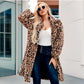 ❄️Offres spéciales hiver❄️ Veste mi-longue à motif léopard pour femmes
