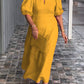 🎉Nouvelles ventes - 50% de réduction🎉Robe en coton et lin de couleur unie