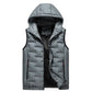 🍂 Easy Layering Comfort | Men's Hooded Front-Zip Insulated Vest
