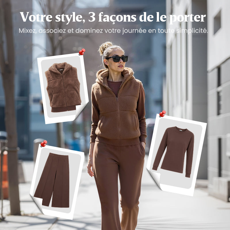 Ensemble 3 pièces en tricot chaud qui vous garde au chaud, chic et confiante toute la journée ❄️