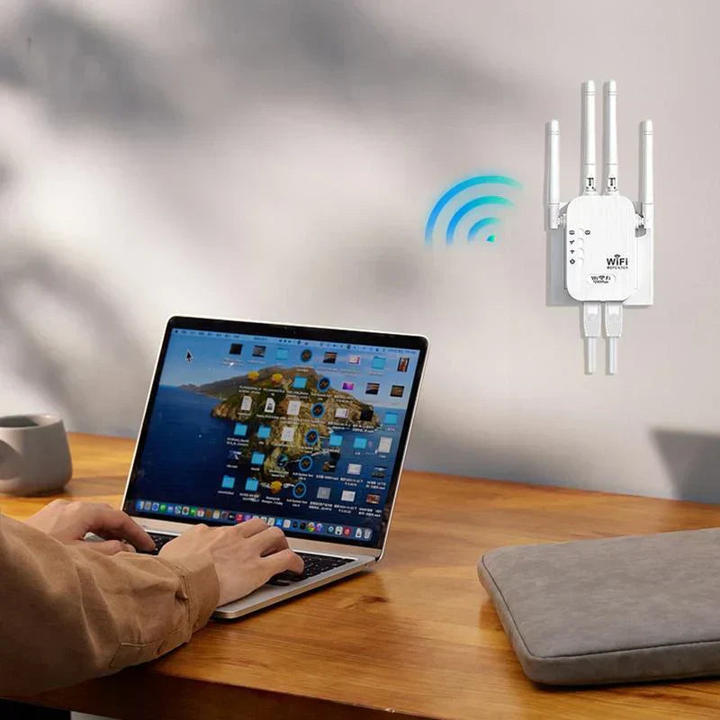 🎁 Dernier jour Promotion 50% 🔥 Extenseur WiFi 2025,1200Mbps Booster de signal à double bande (5GHz/2.4GHz), couvre 10 000 pieds carrés et 50 appareils, répéteur avec port Ethernet pour la maison