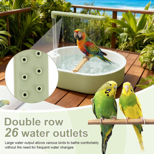 Bain d'oiseaux automatique avec robinet, baignoire pour oiseaux alimentée par USB