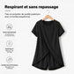 Ensemble deux pièces pour femme composé d'un haut asymétrique et d'un short, couleur unie