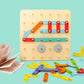 ✨Puzzle à Encastrement Montessori🎁Formes Géométriques en Bois avec Cartes Modèles pour l'Apprentissage Précoce🎄