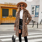 ❄️Offres spéciales hiver❄️ Veste mi-longue à motif léopard pour femmes