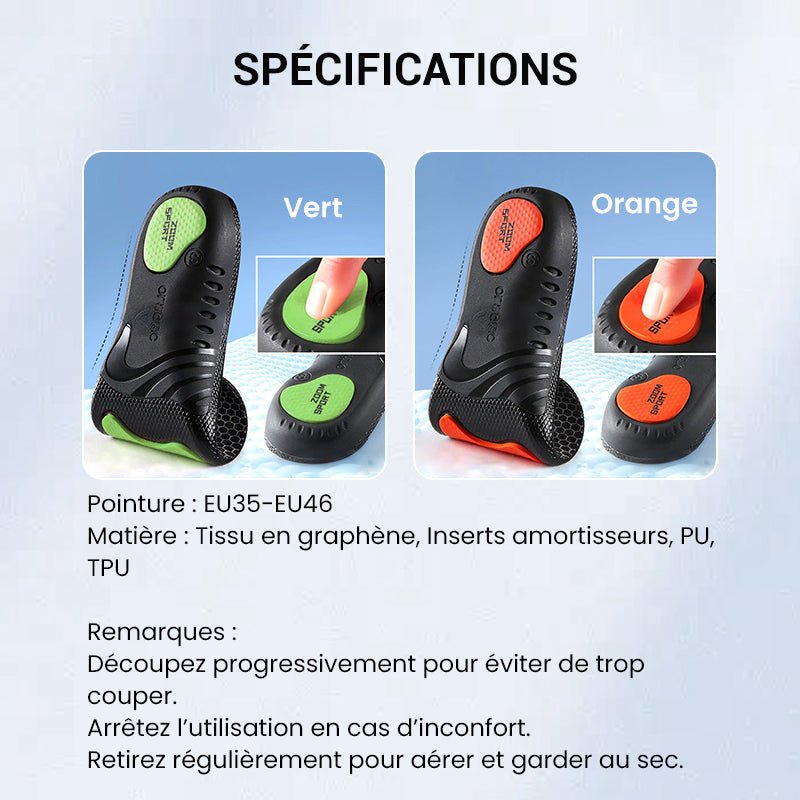 👟 Semelles Amortissantes Unisexe - Absorption des Chocs pour Course, Randonnée ou Quotidien 🏃‍♂️
