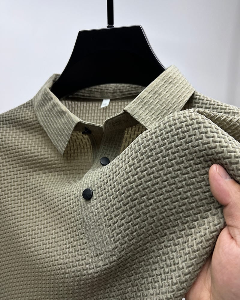 ✨ Chemise Homme en Soie Glacée - Texture Luxueuse et Respirante pour Événements Élégants ou Quotidien 🎩🔥