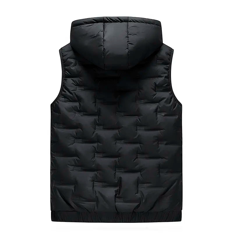 🍂 Confort et superposition faciles | Gilet isolant à capuche et fermeture éclair sur le devant pour homme