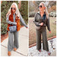 💝🔥Soldes à durée limitée - 50 % de réduction🔥🎀Ensemble lounge 2 pièces pour femme, coupe oversize, demi-zip et jambes larges