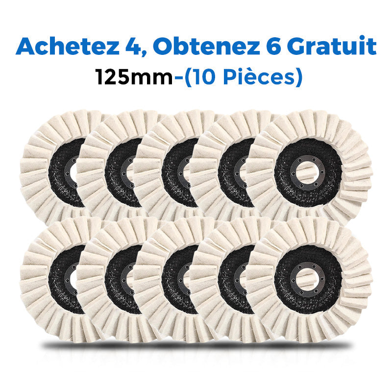 ✨ 1 ACHETÉ, 1 OFFERT ! ✨ Disque de Polissage en Laine pour Meuleuse d’Angle – Finition Miroir Brillante, Durable & Polyvalent 🔧🪞