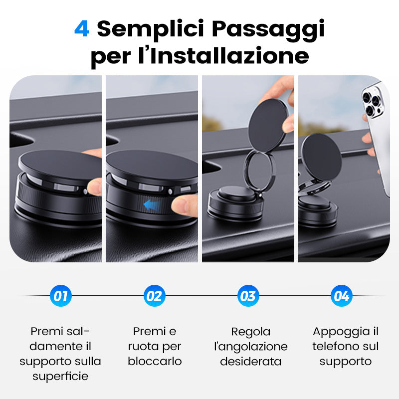 🔥Acquista di più e risparmia di più🔄Supporto magnetico per telefono regolabile a 360°📱🚗