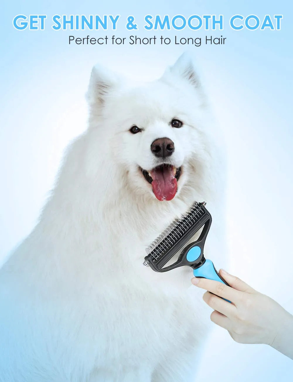 💐50% DE RÉDUCTION ! Peigne démêlage pour chiens/chats – Poils longs & courts efficace 🌀🐩【Stock Limité】