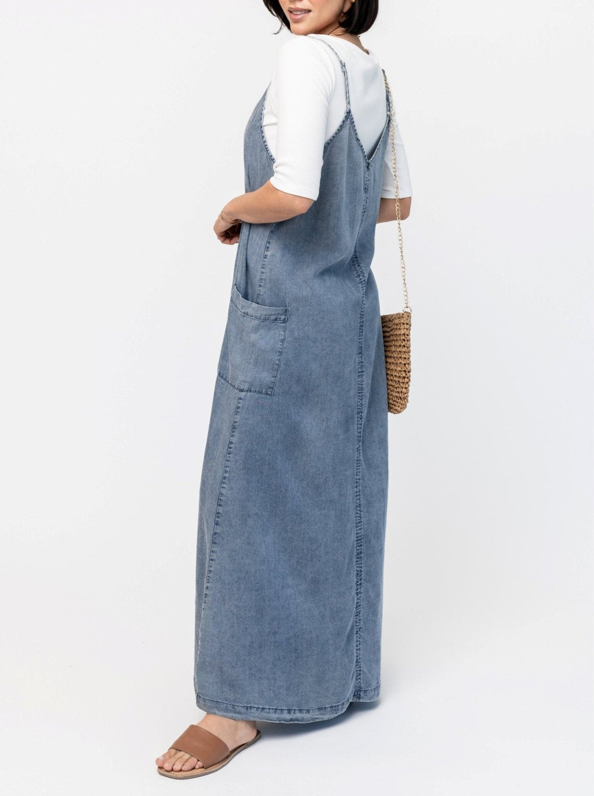 🔥VENTE 49%🔥Robe maxi pull en jean pour femme