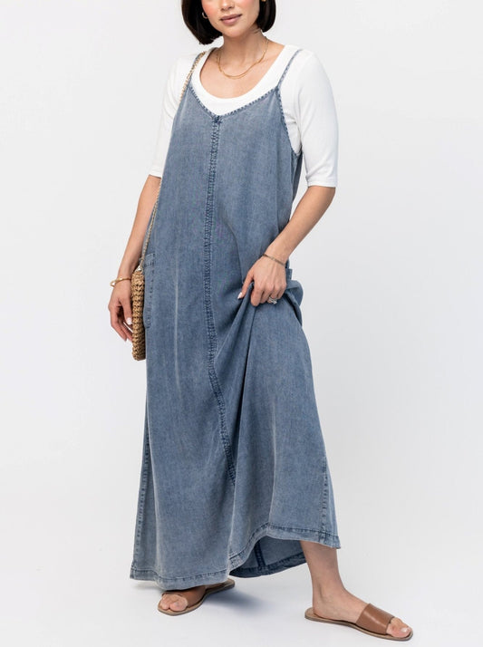 🔥VENTE 49%🔥Robe maxi pull en jean pour femme