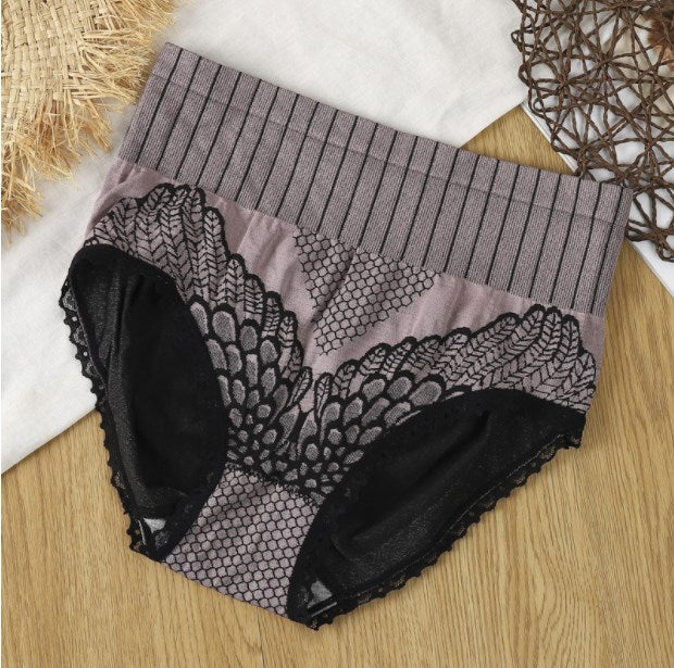 💖  Sous-vêtements sexy en dentelle à taille haute avec contrôle du ventre pour femmes