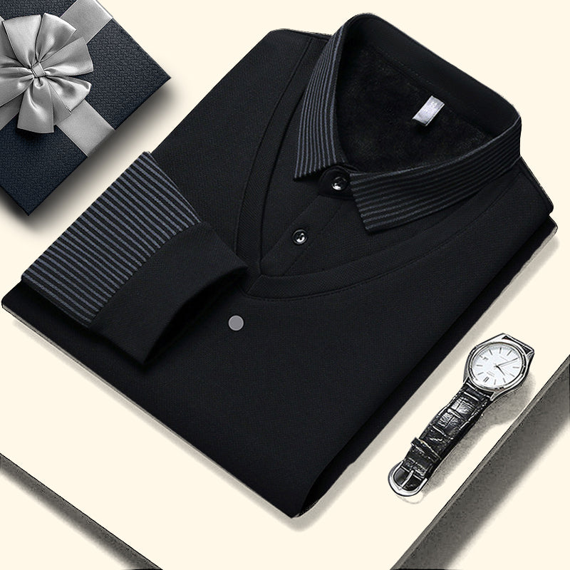 🔥49% DE RÉDUCTION ! 🍂 Chemise à Col Rayé 2 Pièces - Style Automne/Hiver en Coton Respirant et Confortable 👔📦