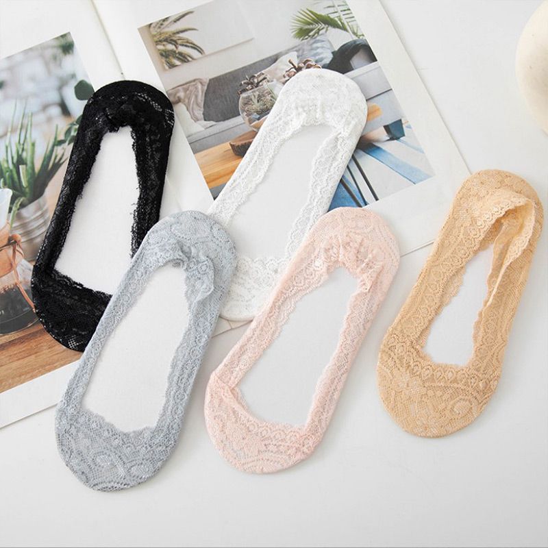 (🎁Vente chaude du Nouvel An 2025🎁)🧦 Chaussettes Délicates Antidérapantes en Dentelle pour Femmes