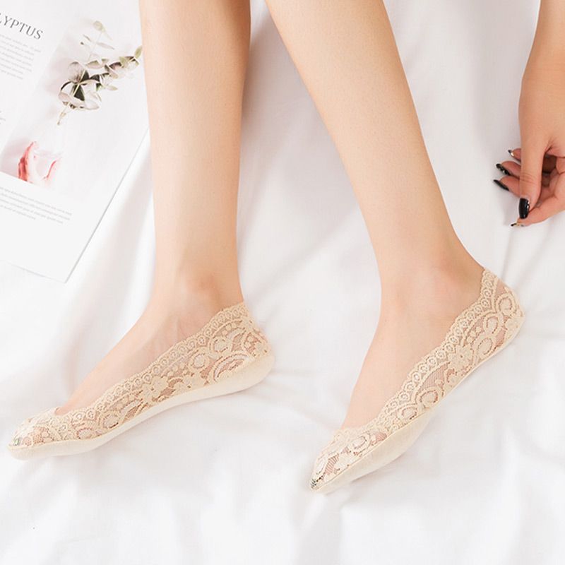 (🎁Vente chaude du Nouvel An 2025🎁)🧦 Chaussettes Délicates Antidérapantes en Dentelle pour Femmes