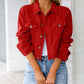 Veste en jean aux couleurs vives