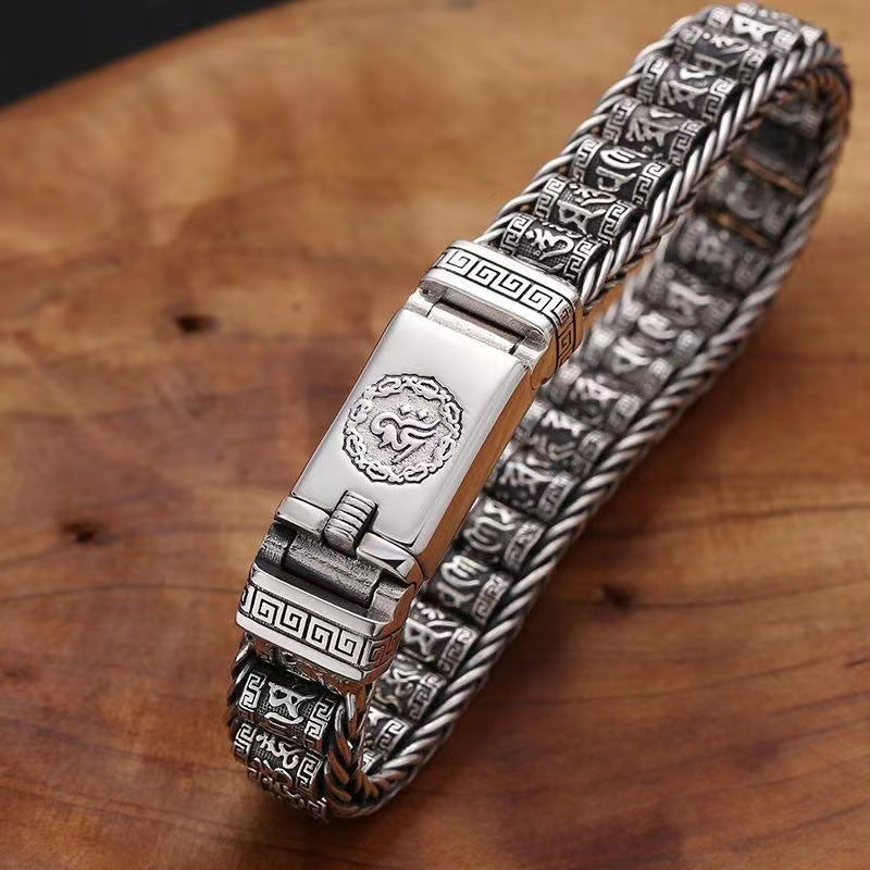 💎 50% DE RÉDUCTION ! 💎 Bracelet Roue de Prière Tibétaine – Argent 925, Porte-Bonheur & Cadeau Saint-Valentin