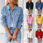 Veste en jean aux couleurs vives