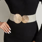 ✨Women's Vintage Gold Buckle High Elastic Belt💫Adjustable Waistband for Dresses, Skirts & Pants with Timeless Design🌟